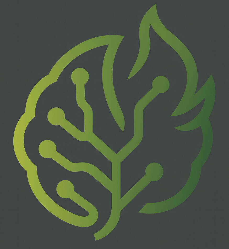 CortexForge emblem — a neural leaf fused with a rising flame, symbolizing the fusion of human cognition and artificial intelligence. Gradient circuitry in blue, magenta, and amber reflects data sovereignty, ethical automation, and resilient system design w